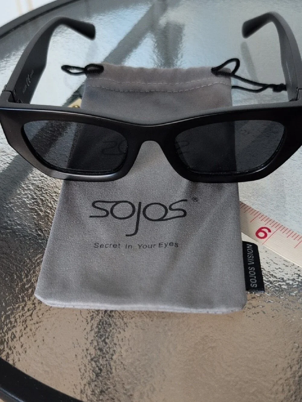 Sojo's  Black Thick Frame Sunglasses New